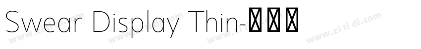 Swear Display Thin字体转换